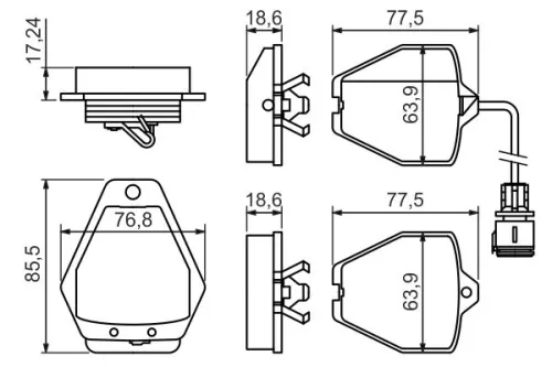 BOSCH Brake Pad Set, disc brake (0986494436)