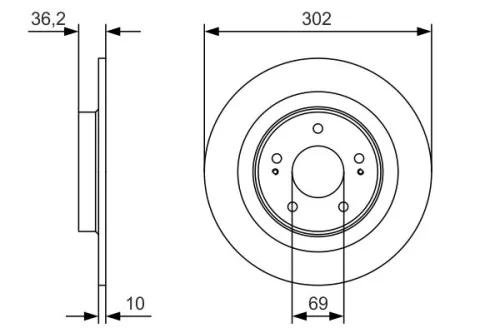 BOSCH Brake Disc (0986479B04)