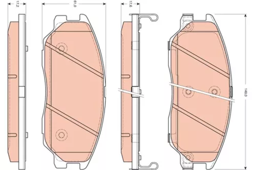 TRW Brake Pad Set, disc brake (GDB3412)