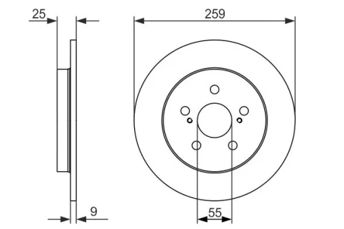 BOSCH Brake Disc (0986479721)