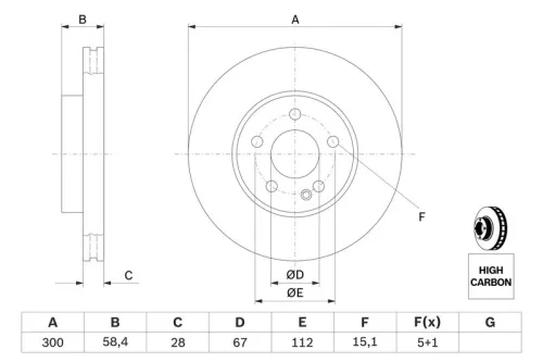 BOSCH Brake Disc (0986479C50)