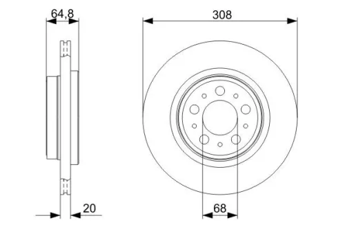 BOSCH Brake Disc (0986479C78)
