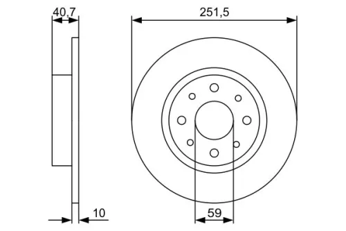 BOSCH Brake Disc (0986479C83)