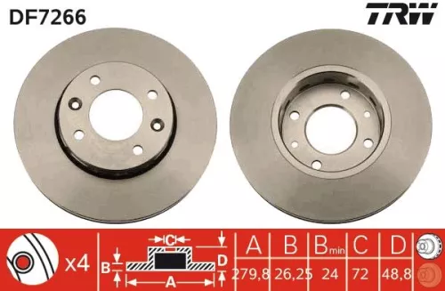 TRW Brake Disc (DF7266)