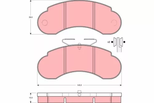 TRW Brake Pad Set, disc brake (GDB950)