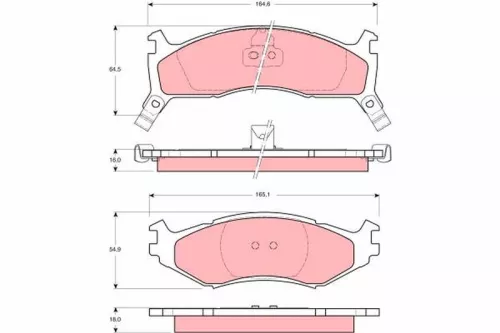 TRW Brake Pad Set, disc brake (GDB1158)