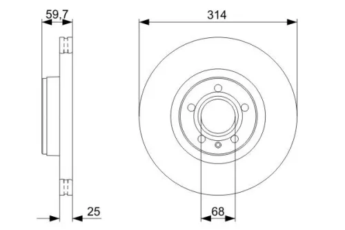 BOSCH Brake Disc (0986479C70)