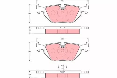 TRW Brake Pad Set, disc brake (GDB1343)
