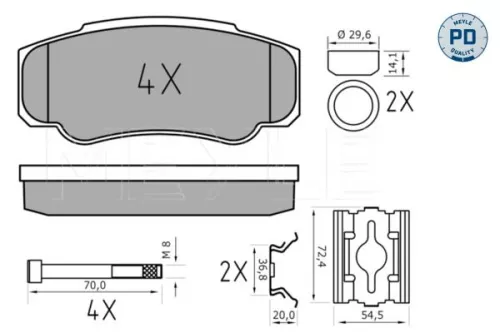 MEYLE Brake Pad Set, disc brake (0252392120/PD)