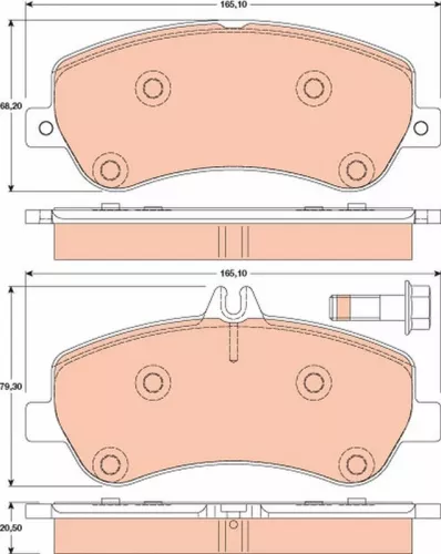 TRW Brake Pad Set, disc brake (GDB1798)