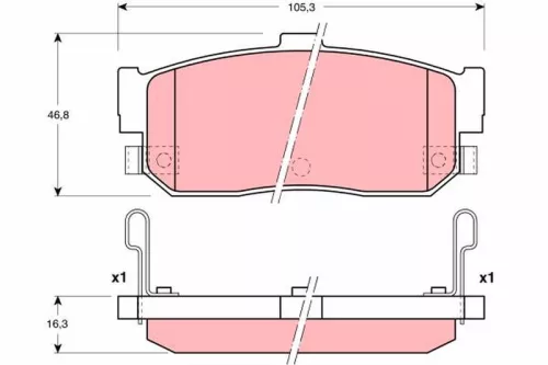 TRW Brake Pad Set, disc brake (GDB3181)