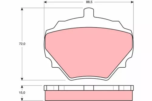 TRW Brake Pad Set, disc brake (GDB974)