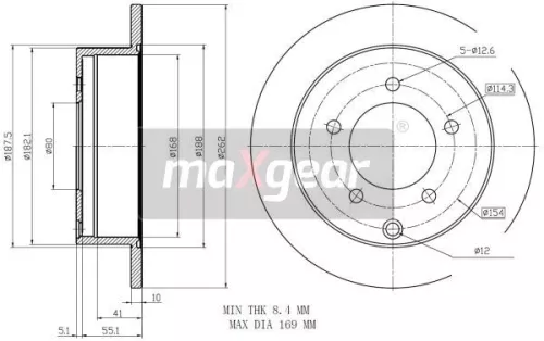 MAXGEAR Brake Disc (19-2389)