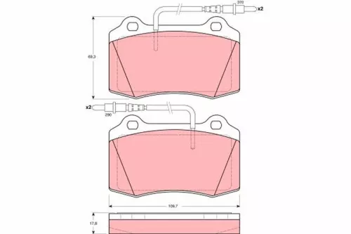 TRW Brake Pad Set, disc brake (GDB1359)