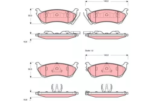 TRW Brake Pad Set, disc brake (GDB1379)
