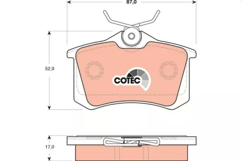 TRW Brake Pad Set, disc brake (GDB1504)