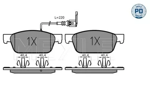 MEYLE Brake Pad Set, disc brake (0252462318/PD)