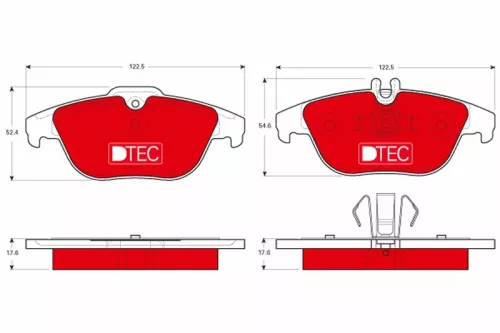 TRW Brake Pad Set, disc brake (GDB1738DTE)