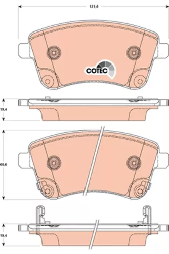 TRW Brake Pad Set, disc brake (GDB3509)