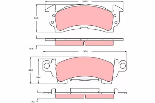 TRW Brake Pad Set, disc brake (GDB742)