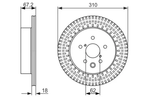 BOSCH Brake Disc (0986479615)