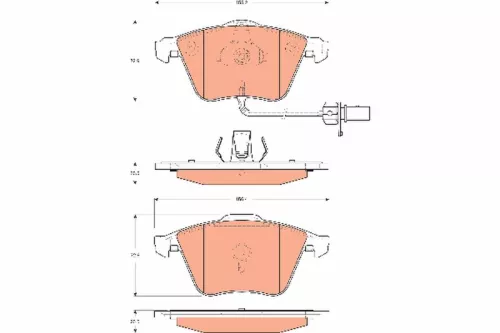 TRW Brake Pad Set, disc brake (GDB1689)