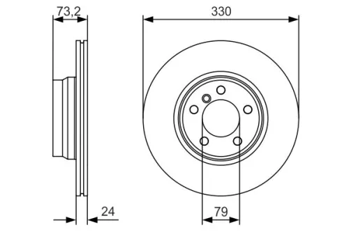 BOSCH Brake Disc (0986479A06)