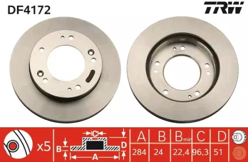 TRW Brake Disc (DF4172)