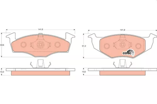 TRW Brake Pad Set, disc brake (GDB1306)
