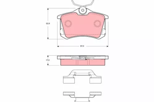 TRW Brake Pad Set, disc brake (GDB1416)