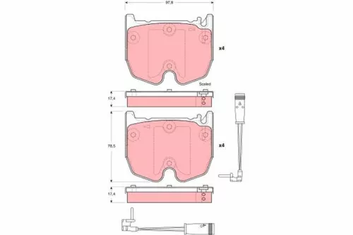TRW Brake Pad Set, disc brake (GDB1599)