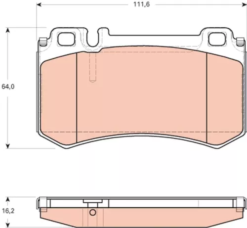 TRW Brake Pad Set, disc brake (GDB1735)