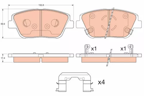 TRW Brake Pad Set, disc brake (GDB3540)