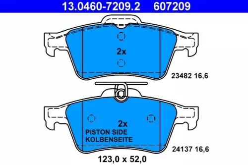 ATE Brake Pad Set, disc brake (13.0460-7209.2)