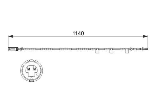 BOSCH Warning Contact, brake pad wear (1987473525)