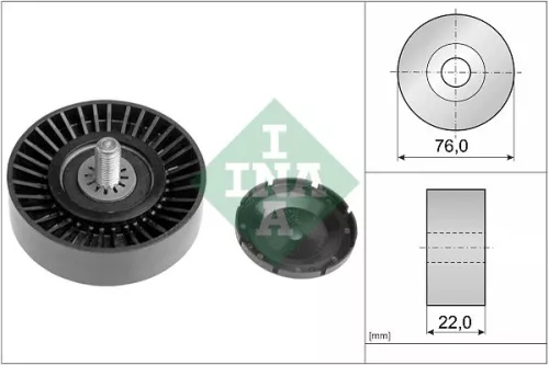 Deflection/Guide Pulley, V-ribbed belt