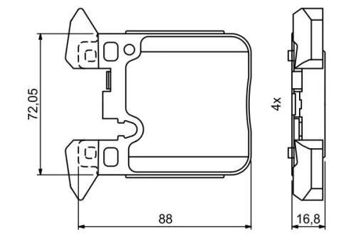 BOSCH Brake Pad Set, disc brake (0986494774)