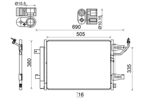 MAHLE Condenser, air conditioning (AC509000S)