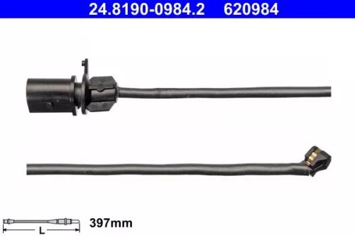 Warning Contact, brake pad wear