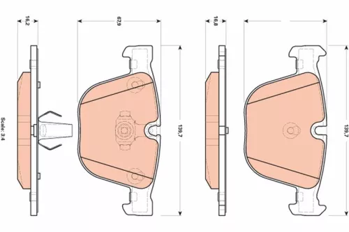 TRW Brake Pad Set, disc brake (GDB1892)