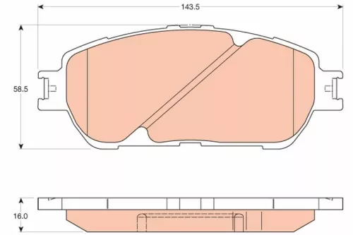 TRW Brake Pad Set, disc brake (GDB3610)