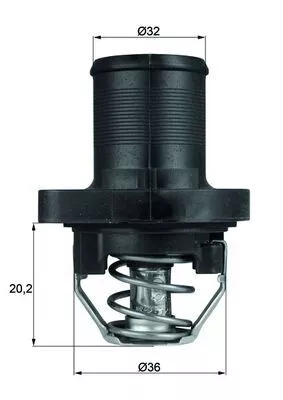 MAHLE Thermostat, coolant (TI4789)