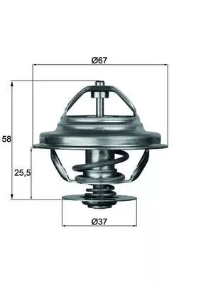 MAHLE Thermostat, coolant (TX2180D)