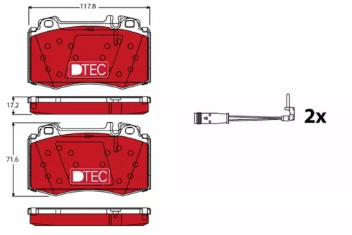 TRW Brake Pad Set, disc brake (GDB1543DTE)