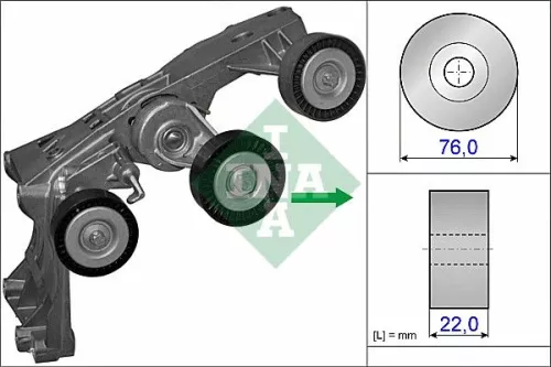 Belt Tensioner, V-ribbed belt