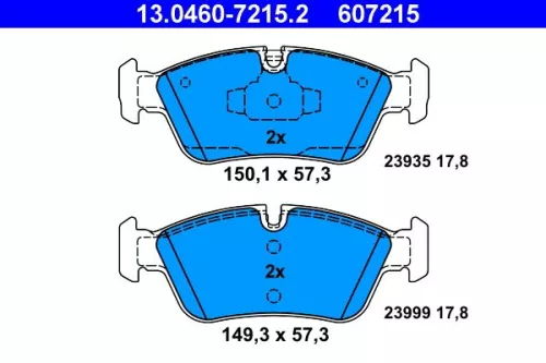ATE Brake Pad Set, disc brake (13.0460-7215.2)