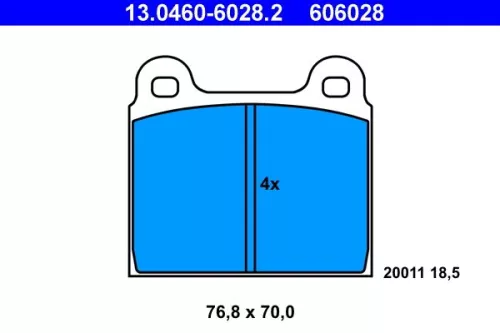 ATE Brake Pad Set, disc brake (13.0460-6028.2)