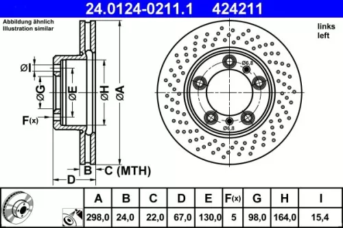 ATE Brake Disc (24.0124-0211.1)