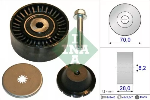 Deflection/Guide Pulley, V-ribbed belt