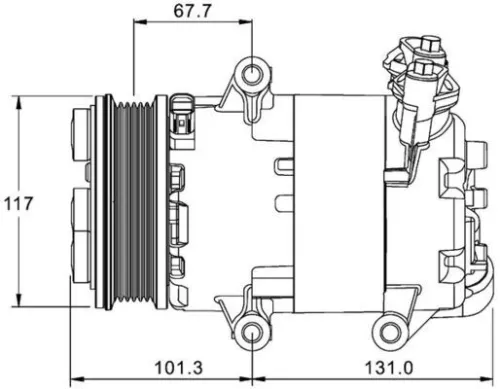 MAHLE Compressor, air conditioning (ACP1330000P)